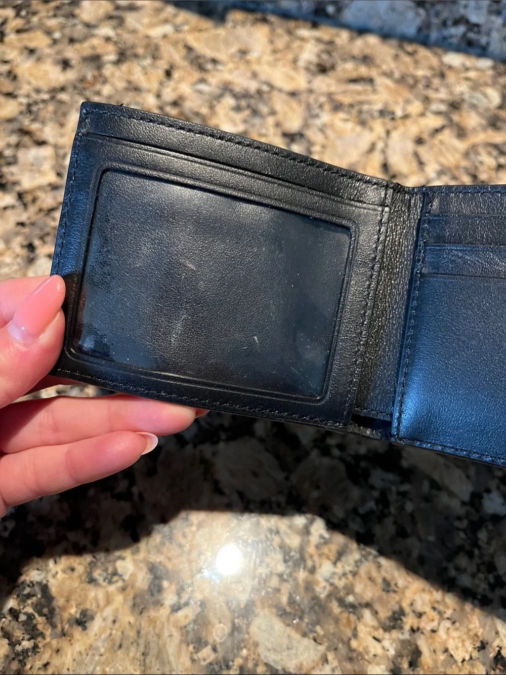 Coach leather card